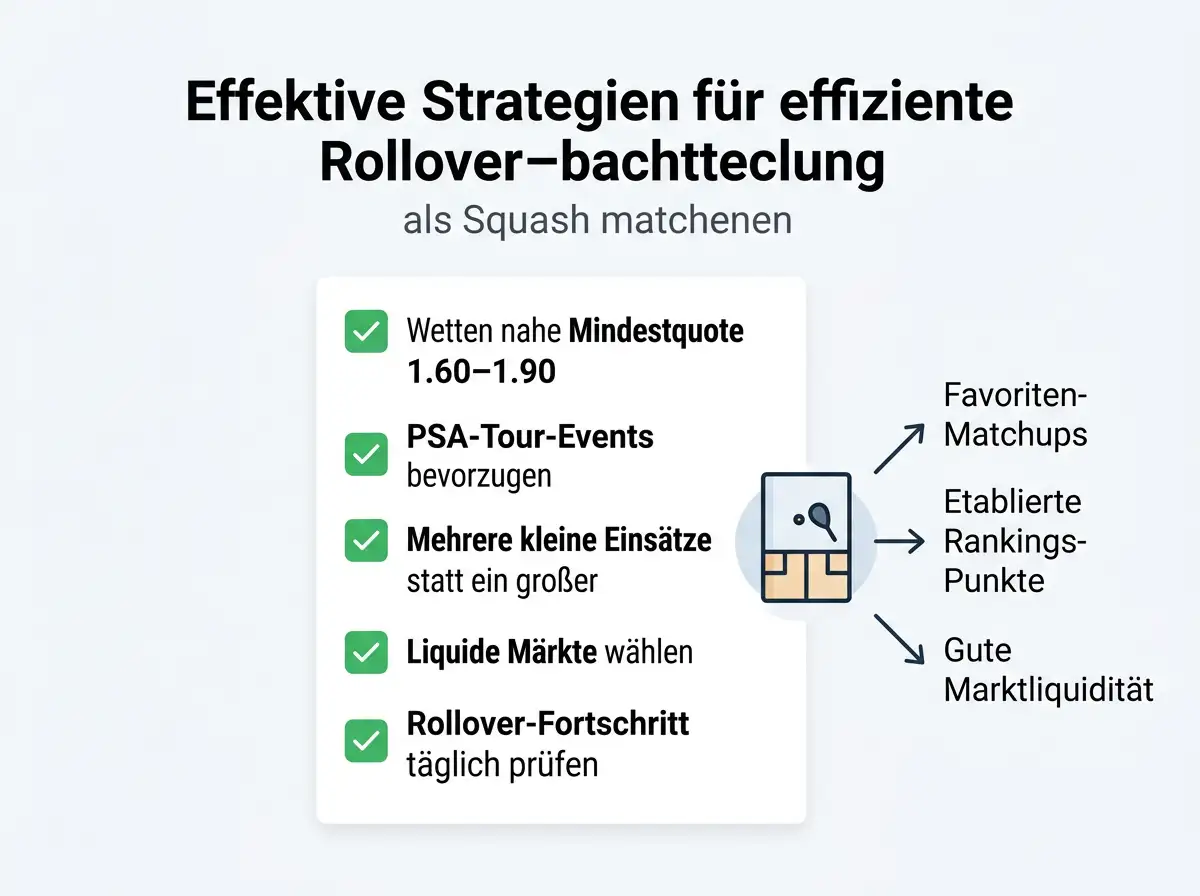 Tipps zur effizienten Bonusumsatz-Erfüllung beim Squash: Wetten nahe der Mindestquote für minimale Verluste