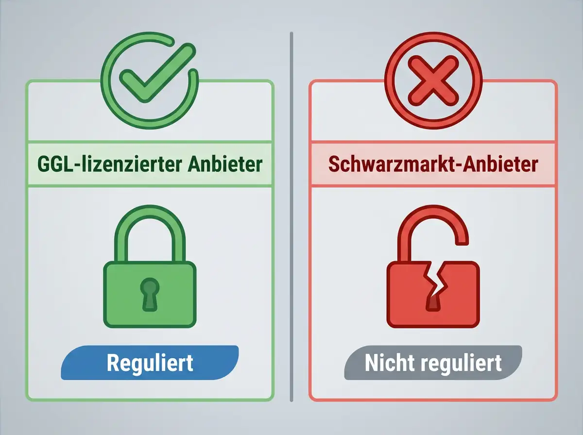 Definition des Sportwetten-Schwarzmarkts in Deutschland – lizenzierte versus unlizenzierte Anbieter