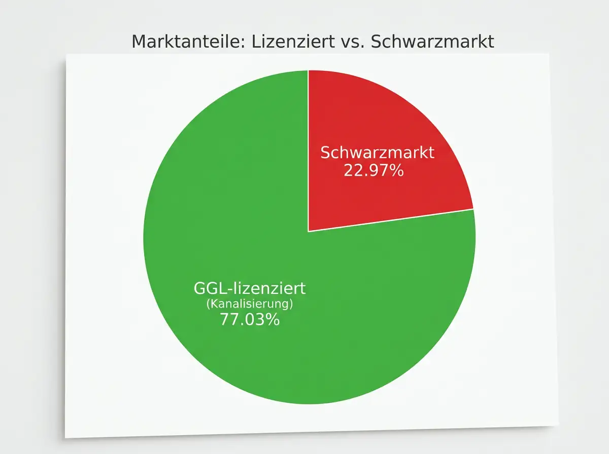 GGL-Studie zum Sportwetten-Schwarzmarkt 2026 – Kanalisierungsquote und Anteil illegaler Anbieter