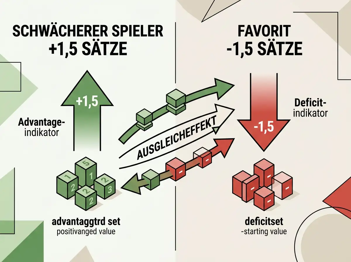 Grundprinzip der Squash Handicap-Wette – Vorsprung und Rückstand im Satz-Markt erklärt