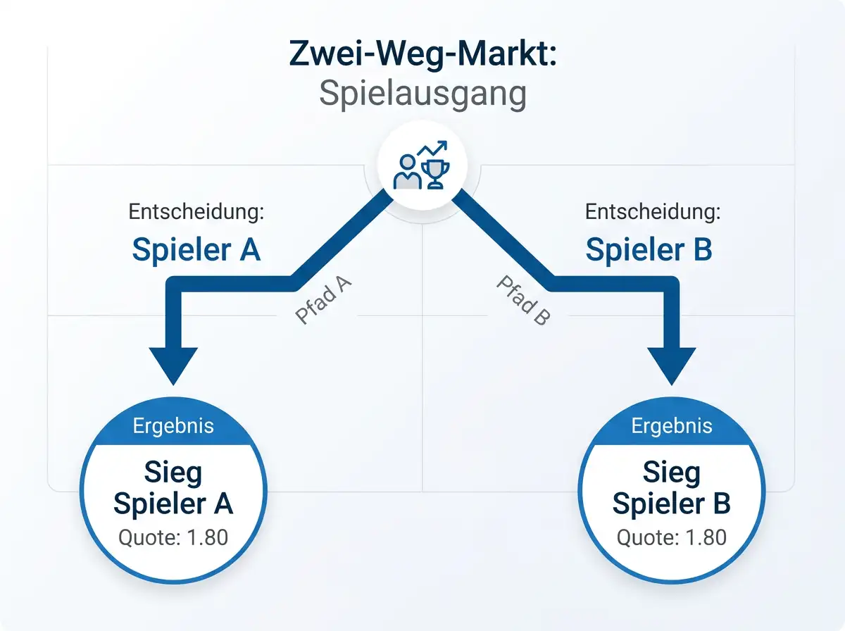 Zwei-Wege-Markt beim Squash als Basis für Handicap-Wetten – kein Unentschieden bei Squash-Matches