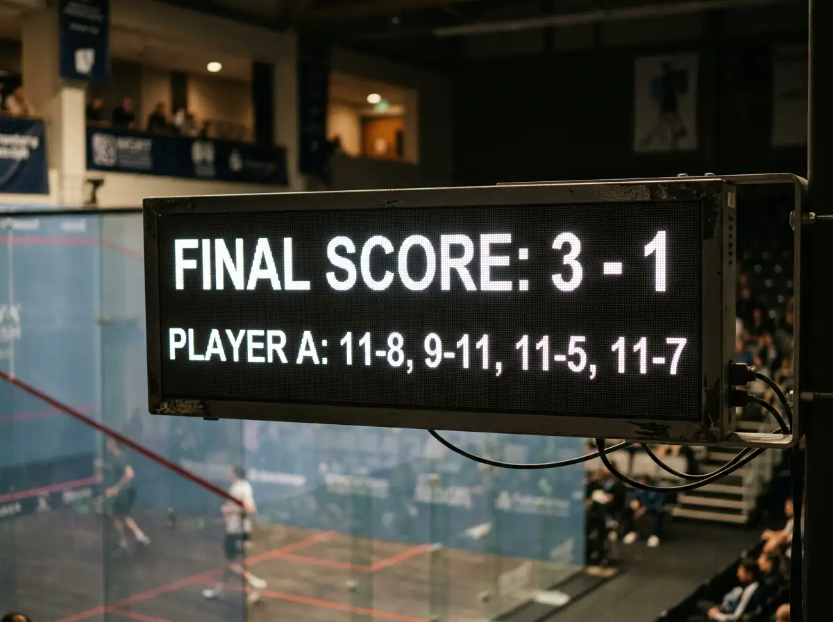 Korrektes Ergebnis nach Sätzen bei Squash-Matches – Correct-Score-Markt erklärt
