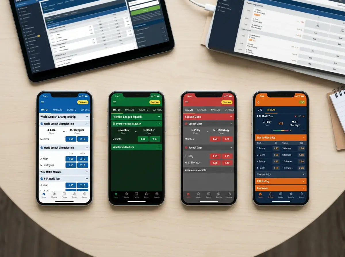 Mobile Squash Sportwetten Deutschland GGL-lizenzierte Anbieter App Überblick Marktangebot