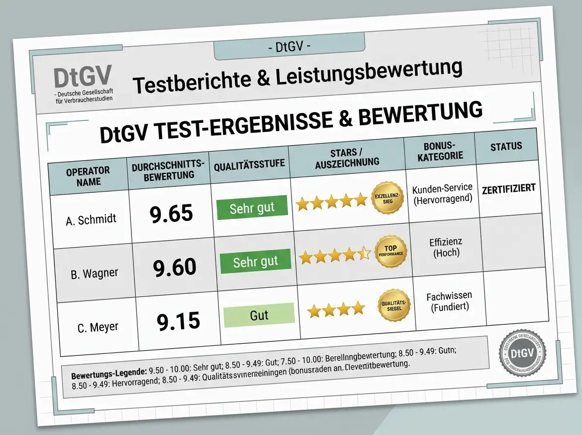DtGV-Testergebnisse 2025/26 für Squash Willkommensbonus im Vergleich
